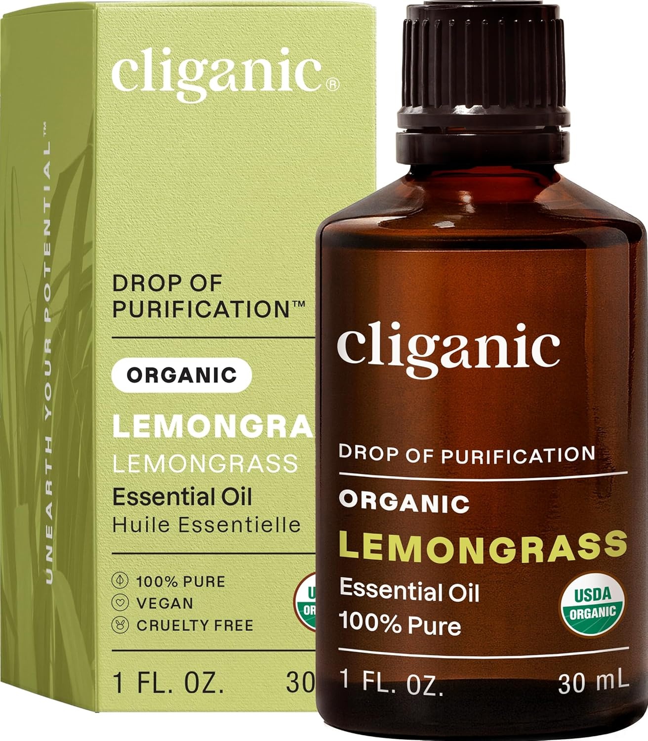 image:imageCliganic May Chang Essential Oil 100 Pure Natural for Aromatherapy NonGMO Verified1 Fl Oz Pack of 1