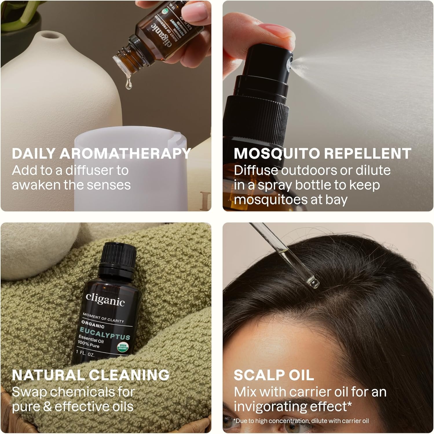 image:imageCliganic May Chang Essential Oil 100 Pure Natural for Aromatherapy NonGMO Verified1 Fl Oz Pack of 1