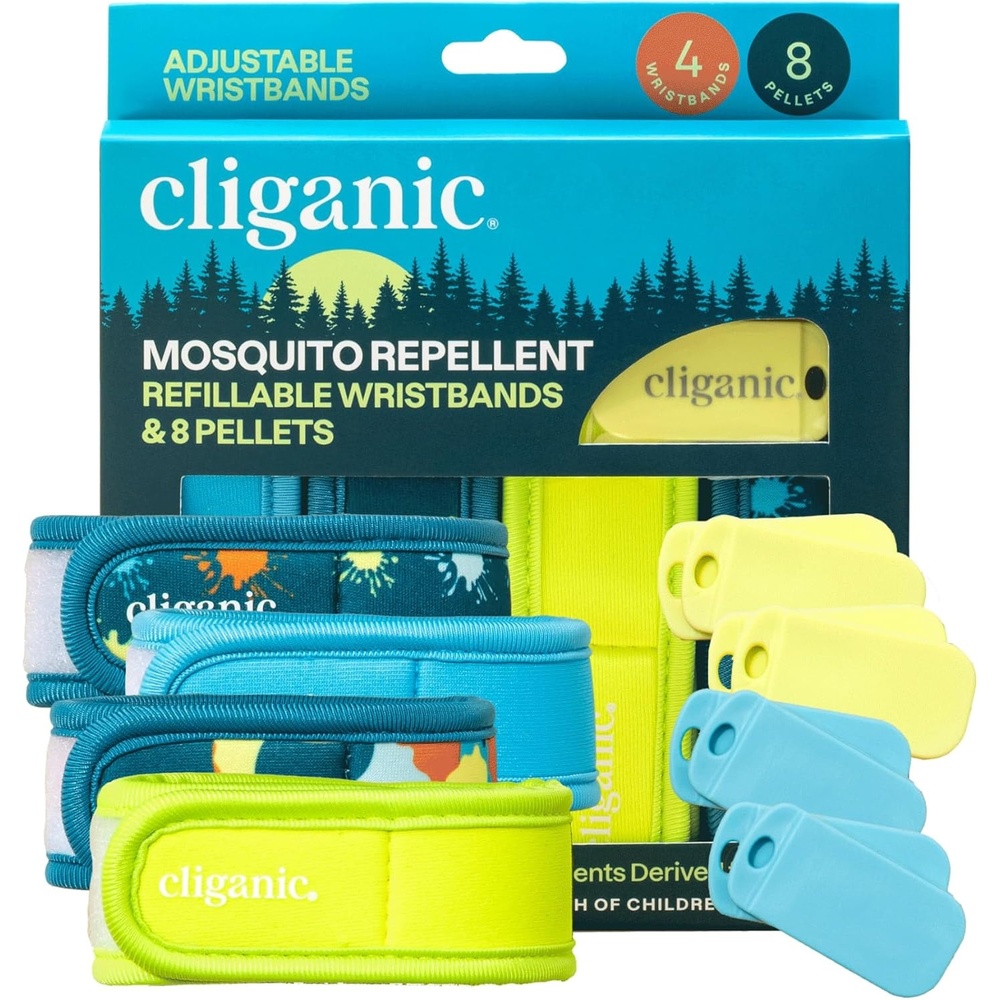 image:imageCliganic Mosquito Repellent Refill Pack 6 Pellets for Cliganic Wristbands Natural DEETFree Essential Oil Infused4 Count Pack of 1
