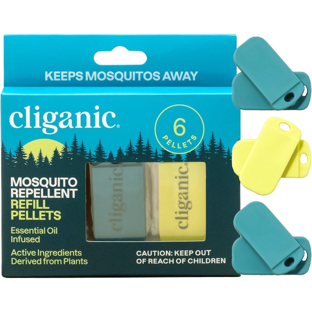 image:imageCliganic Mosquito Repellent Refill Pack 6 Pellets for Cliganic Wristbands Natural DEETFree Essential Oil Infused6 Count Pack of 1