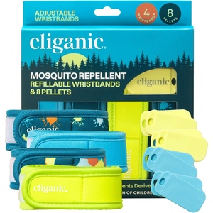 Cliganic Mosquito Repellent Refill Pack (6 Pellets) for Cliganic Wristbands – Natural DEET-Free, Essential Oil Infused(4 Count (Pack of 1))