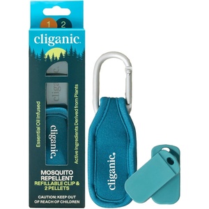 Cliganic Mosquito Repellent Refill Pack (6 Pellets) for Cliganic Wristbands – Natural DEET-Free, Essential Oil Infused(Pack of 1)