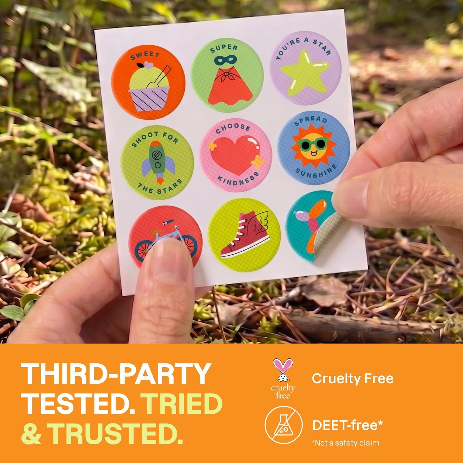 image:imageCliganic Mosquito Repellent Stickers for Kids amp Adults Bug Patches 80 Pk180 Count Pack of 1