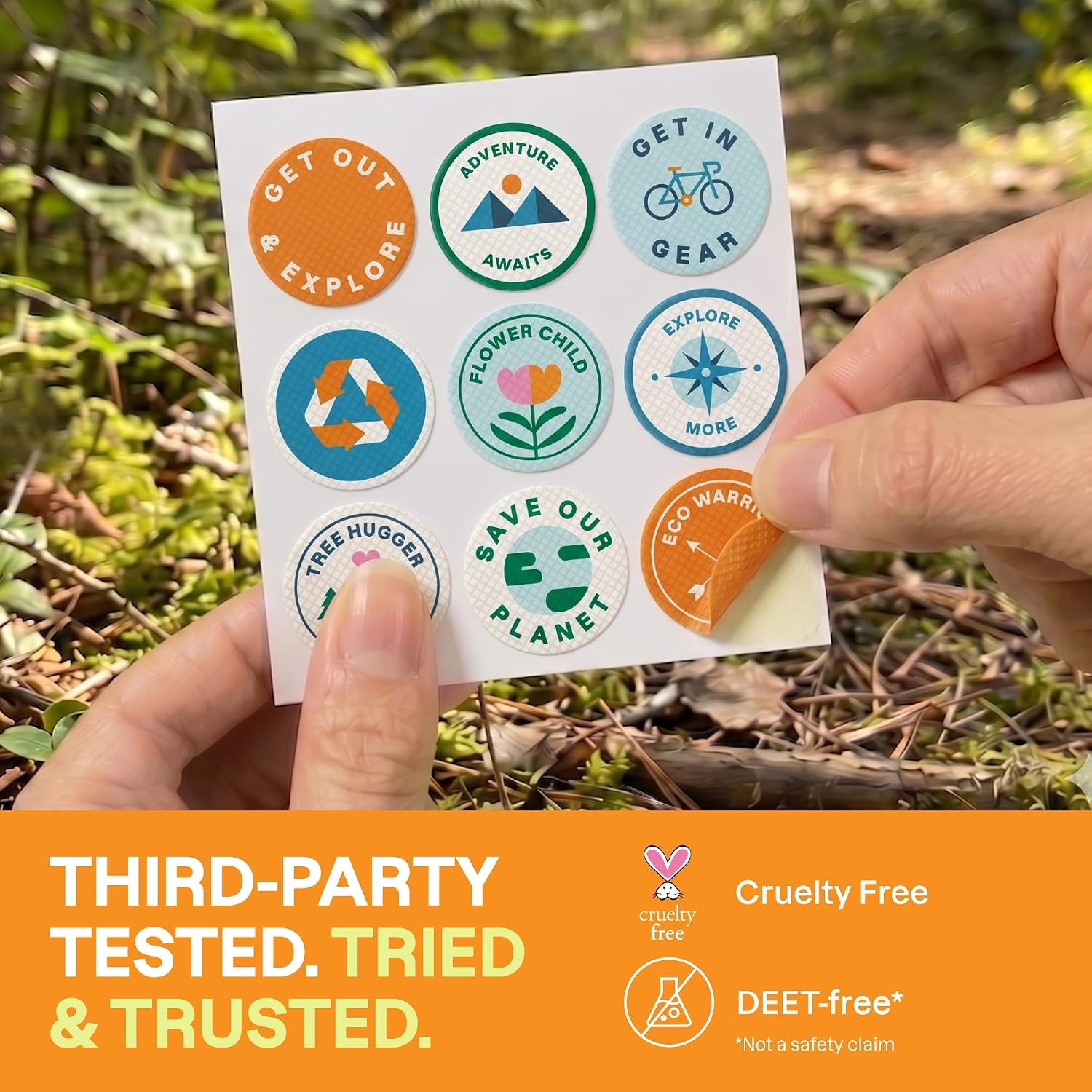 image:imageCliganic Mosquito Repellent Stickers for Kids amp Adults Bug Patches 80 Pk80 Count Pack of 1
