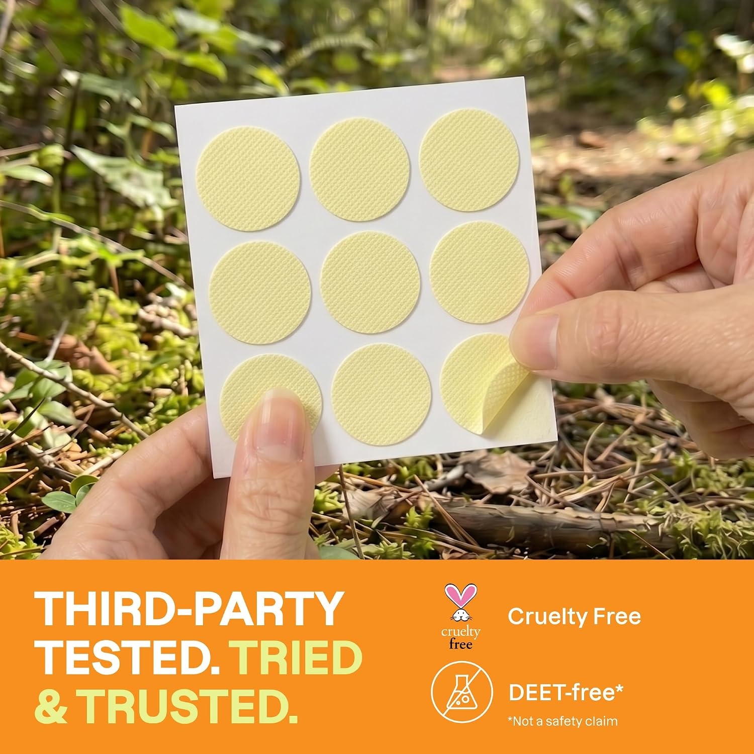 image:imageCliganic Mosquito Repellent Stickers for Kids amp Adults Bug Patches 80 Pk90 Count Pack of 1