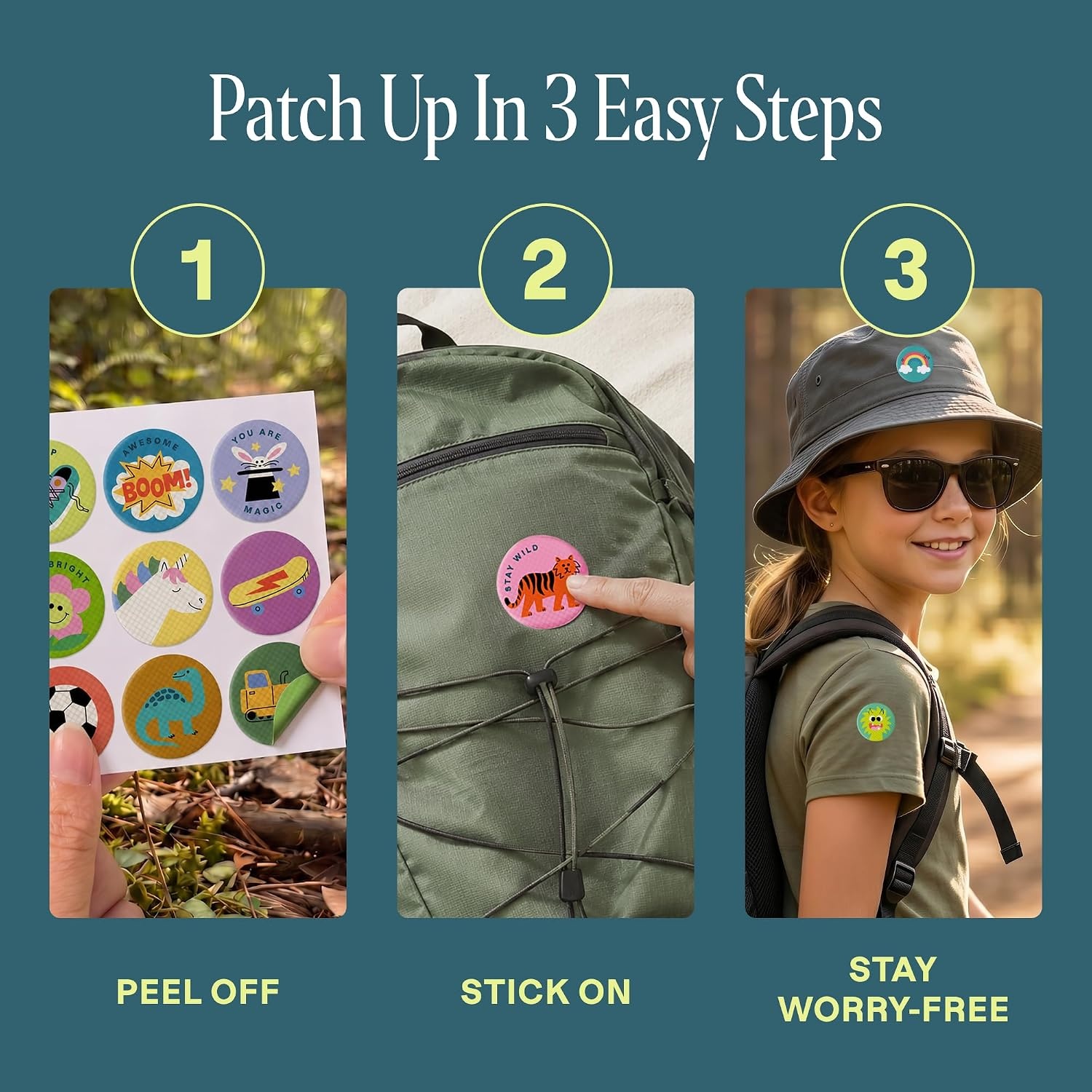 image:imageCliganic Mosquito Repellent Stickers for Kids amp Adults Bug Patches 80 Pk90 Count Pack of 1
