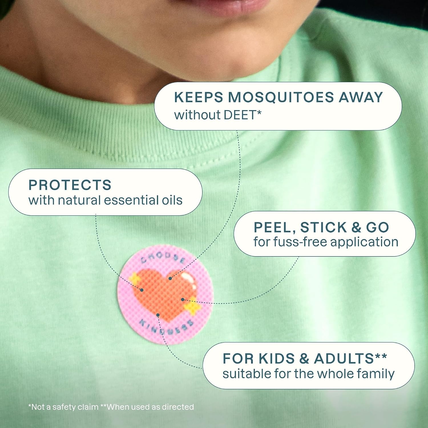 image:imageCliganic Mosquito Repellent Stickers for Kids amp Adults Bug Patches 80 Pk90 Count Pack of 1