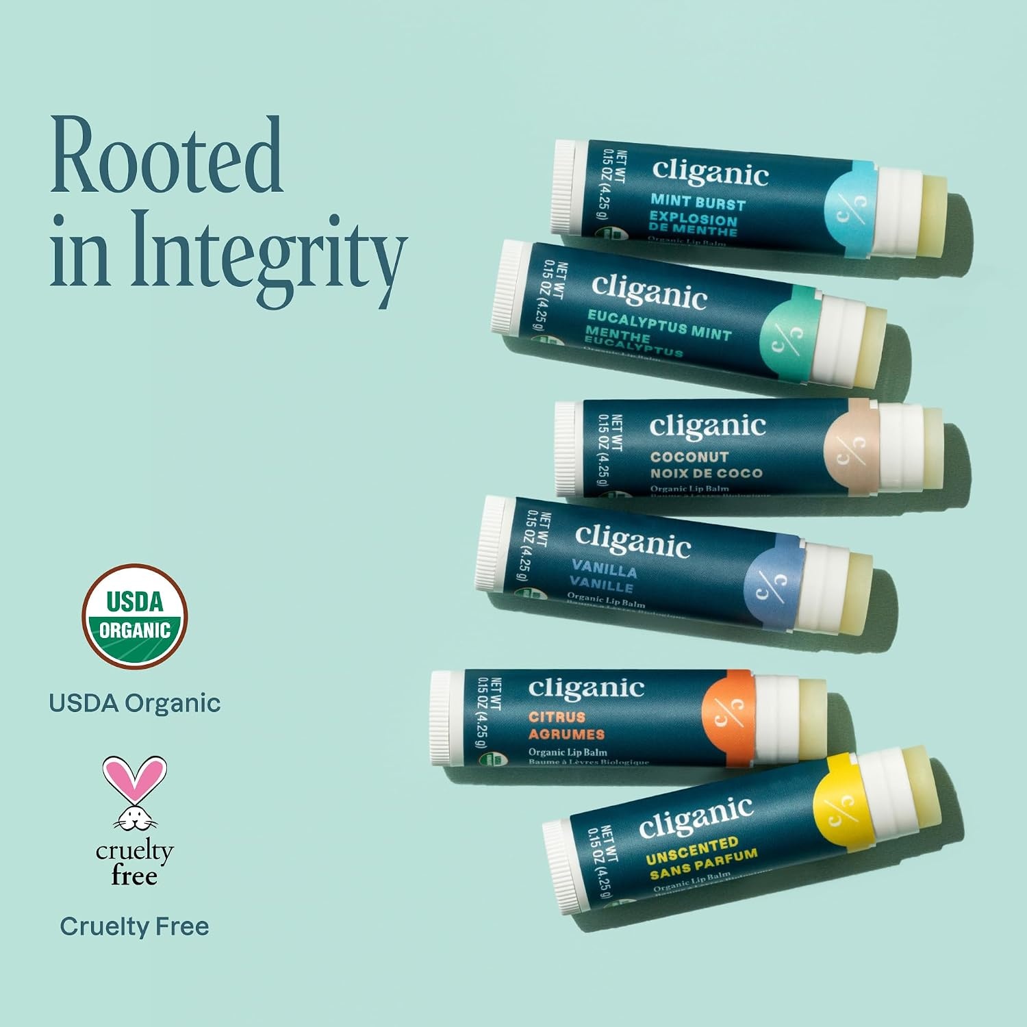 image:imageCliganic Organic Lip Balm Set 12 Daily Delights Advent CalendarRainforest Fresh