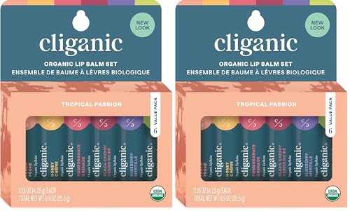 image:imageCliganic Organic Lip Balm Set 12 Daily Delights Advent CalendarTropical Passion