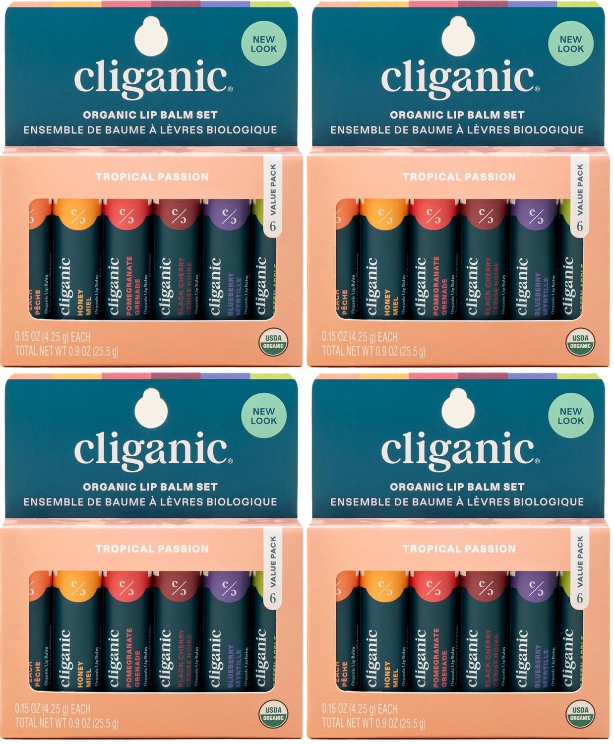 image:imageCliganic Organic Lip Balm Set 12 Daily Delights Advent CalendarTropical Passion