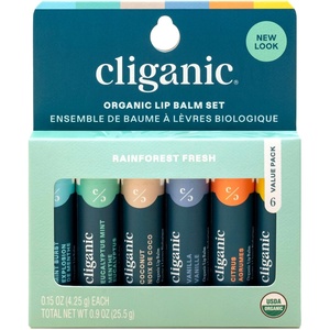 Cliganic Organic Lip Balm Set, 12 Daily Delights – Advent Calendar(Rainforest Fresh)